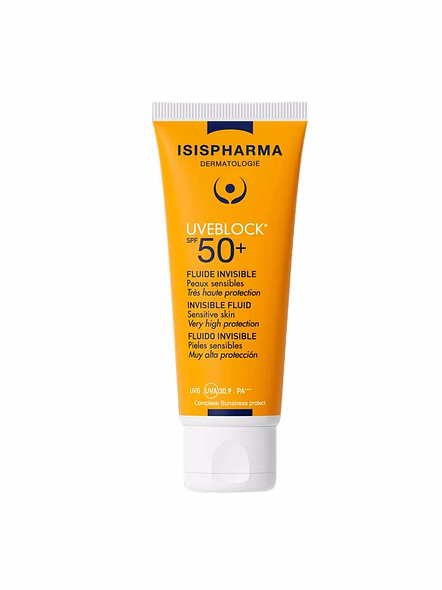 ISIS Pharma UVEBLOCK SPF 50+ Invisible Fluid 40ml – Lightweight Sun Protection for Sensitive Skin-SK0016