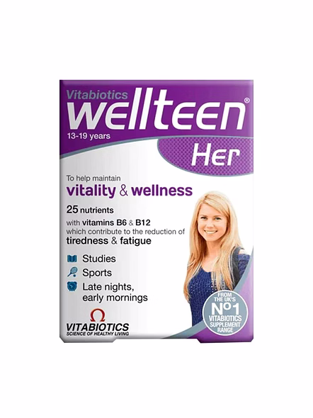 Vitabiotics Wellteen Her 30 Tablets – Teenage Girls Nutritional Support