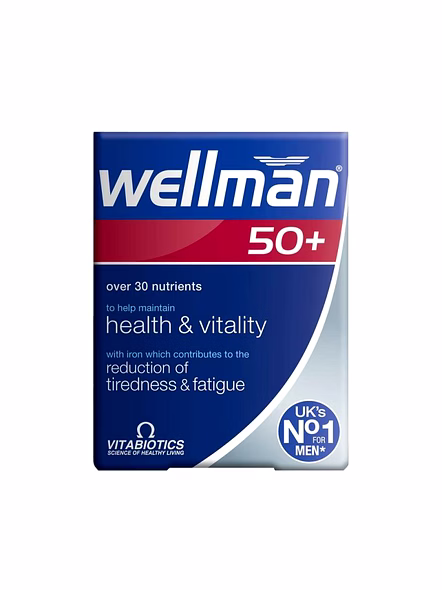 Vitabiotics Wellman 50+ 30 Tablets – Men's Nutritional Support Over 50