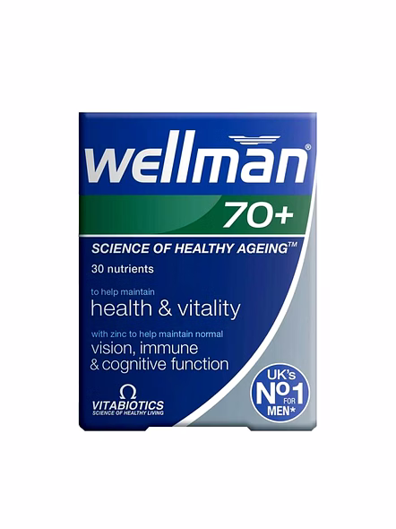 Vitabiotics Wellman 70+ 30 Tablets – Men's Nutritional Support Over 70