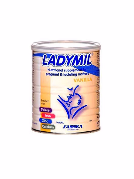 Ladymil Vanilla Flavoured Maternal Supplement for Pregnancy &amp; Breastfeeding (400g)-SK0129