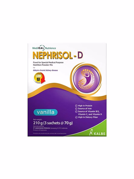 Nephrisol-D Vanilla Formula for Individuals on Dialysis (210g)-SK0138