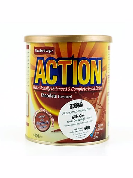 Action Chocolate Flavoured Nutritional Supplement for Energy &amp; Strength (400g)-SK0164