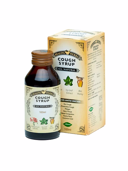 Healing Herbs All Natural Cough Syrup for Soothing Relief (100ml)-1