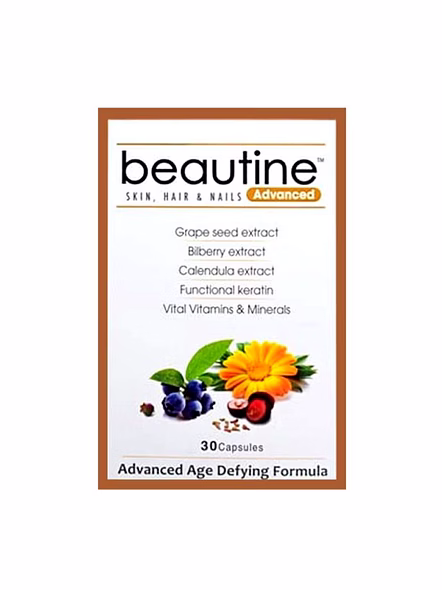 Beautine Advanced Supplement for Healthy Hair, Skin &amp; Nails (30 Capsules)-SK0194