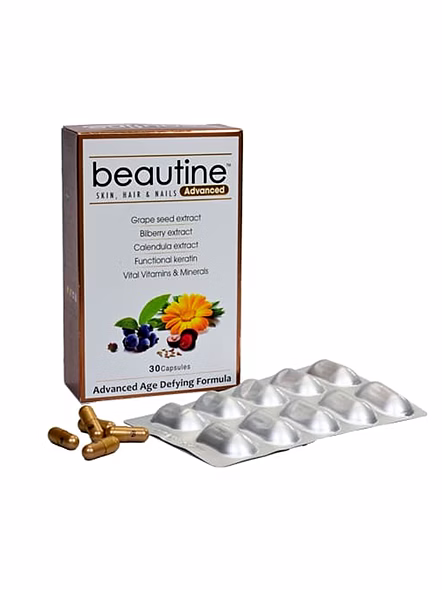 Beautine Advanced Supplement for Healthy Hair, Skin &amp; Nails (30 Capsules)-2