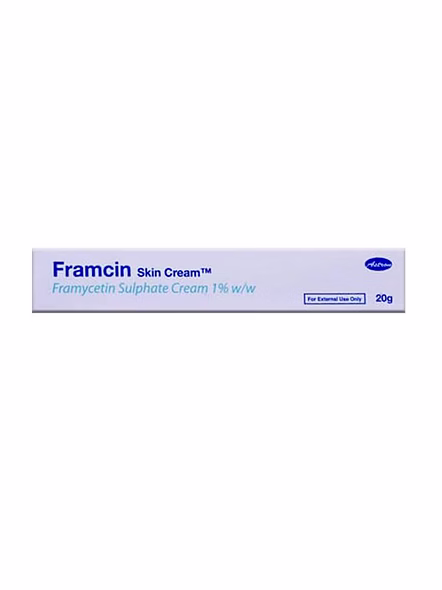 Framcin Skin Cream with Framycetin Sulphate for Minor Skin Infections (20g)-SK0196
