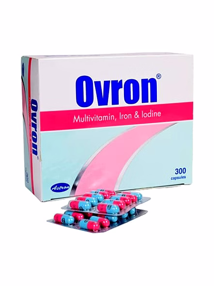 Ovron Daily Multivitamin with Iron &amp; Iodine for Women’s Health (30 Capsules)-1