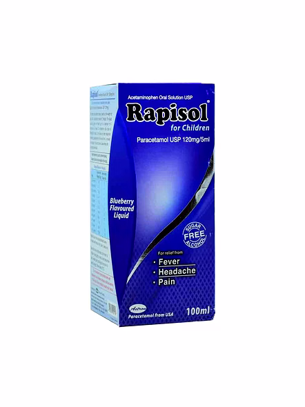 Rapisol Paracetamol Syrup for Children | Fast Pain &amp; Fever Relief (100ml)-SK0206