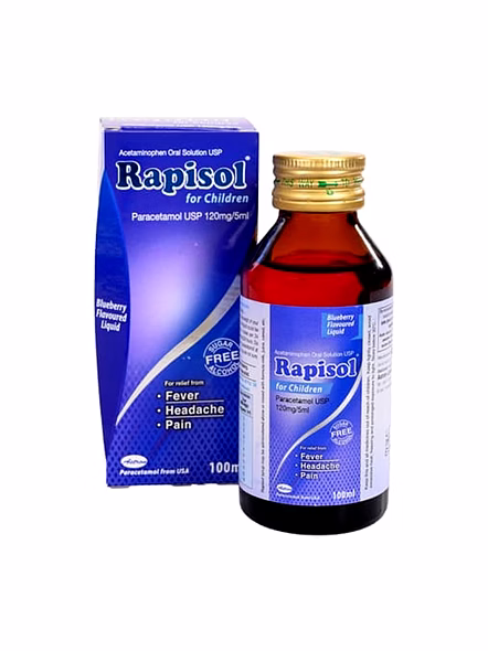 Rapisol Paracetamol Syrup for Children | Fast Pain &amp; Fever Relief (100ml)-2