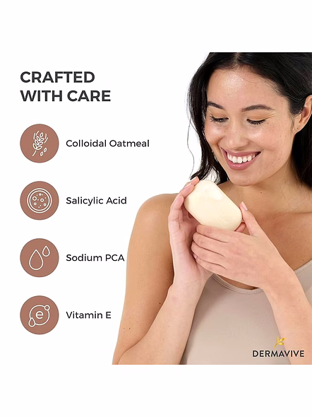 Dermavive Oily Skin Cleansing Bar for a Fresh, Matte Finish (120g)-1
