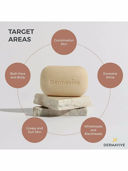 Dermavive Oily Skin Cleansing Bar for a Fresh, Matte Finish (120g)-2
