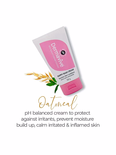 Dermavive Nappy Rash Cream with Zinc Oxide &amp; Colloidal Oatmeal (100g)-3