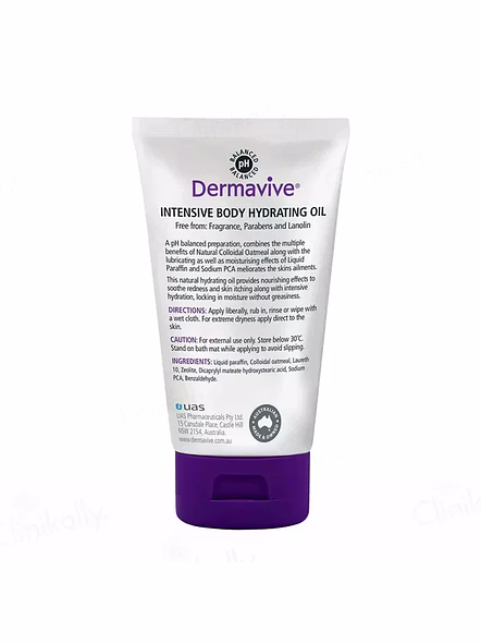 Dermavive Intensive Body Hydrating Oil with Colloidal Oatmeal (120ml)-1