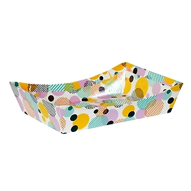 Boat Shape Modern Print Basket - Medium