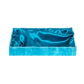 Velvet Wooden Tray - Sky Blue