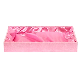Velvet Wooden Tray - Baby Pink
