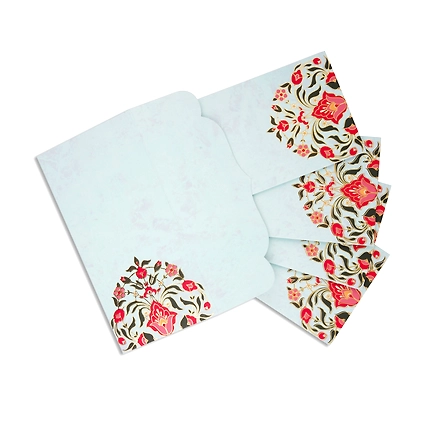 Plain Blue Designer Foil Envelop-12714737