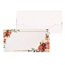 White Floral Foil Envelop