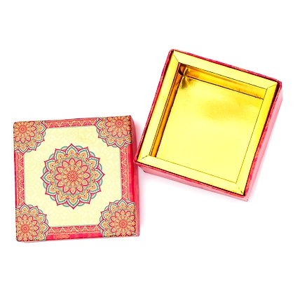 1 Pcs Big Round Circle Laddoo Box - Pink-1