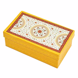 2 Pcs Big Round Circle Laddoo Box - Yellow