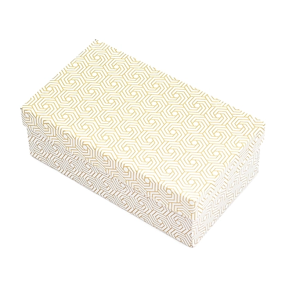2 Pcs Big Laddoo Box - Golden Jaal-12721091