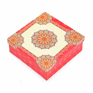 4 Pcs Big Round Circle Laddoo Box - Pink