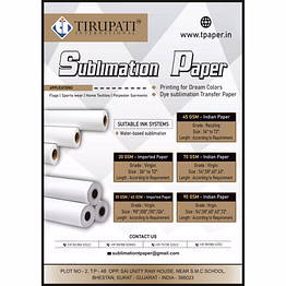 tirupati international sublimation paper