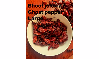 King Chilli | Bhoot Jolokia | Naga Chilli | Ghost Pepper | Raja MIrcha - Oven Dried or Smoke Dried Flavour
