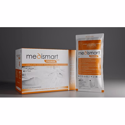 medismart examination gloves 50 s pack powdered
