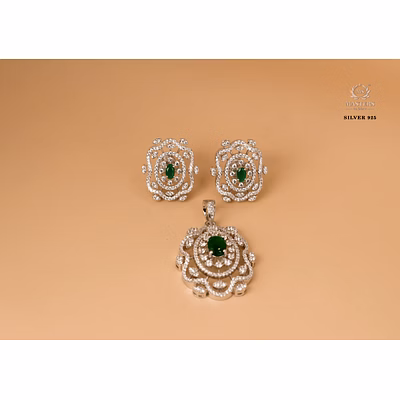 pendant set original silver