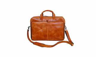 Full-Grain Leather Briefcase for Men  and Women-Laptop Bag with Leather Computer Compartment