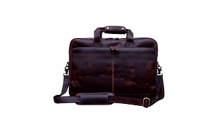 Lavaish Full-Grain Leather Briefcase for Men  and Women-Laptop Bag with Leather Computer Compartment Best Office Satchel Bag