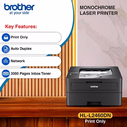 HL-L2460DN - Print Only, 34 PPM, 128MB Memory, Duplex &amp; Wired Network-1