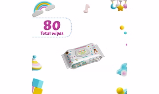 CutetotZ® Premium Organic Baby Wet Wipes | Green Seal® Certified | 15 x 20 cm (Fabric Size) | 80 Wipes