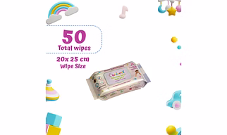 CutetotZ® Organic Baby Wet Wipes | 50 Wipes | Wipe Size: 20x25 cm