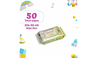 CutetotZ® XL Organic Baby Wet Wipes – Brown Pack | Wipe Size: 25x30 cm | 50 Wipes