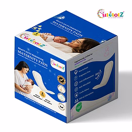 cutetotz® premium heavy duty perineum maternity pads | anatomical fit | no wings | pack of 10 pads
