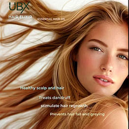 ubx hair elixir-essential hair oil