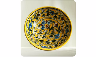 Authentic Handcrafted Blue Pottery Bowl