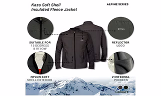 Kaza Soft Shell Insulated Fleece Jacket