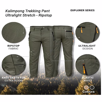 gokyo kalimpong trekking pants ultralight stretch - ripstop