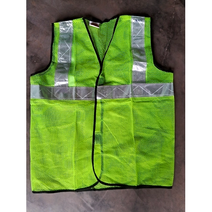 Green Engineer Safety Jacket with Reflective Stripes