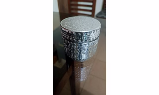 Dotted Shimmer Jar Candle (Silver)