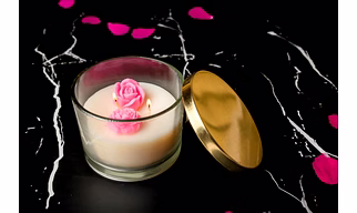 Glass Jar with Metal Lid Candle
