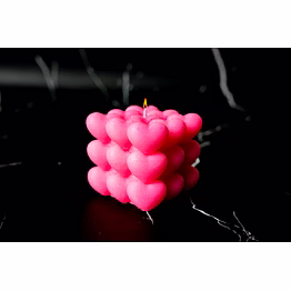 heart shape bubble candle