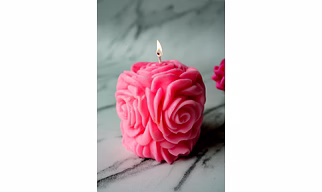 Valentine's Day Rose Candle