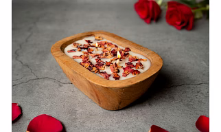 Wooden Tub Candle