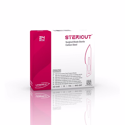lifeshield stericut surgical blades scalpel made up of carbon steel - gamma sterilized