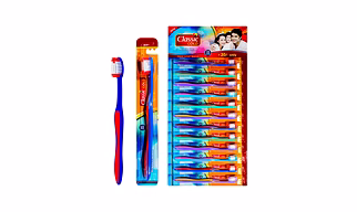 ClassicGold Super Clean Oval Shaped Head Manual Toothbrush For Adults Pack Of With Soft Premium Dupont Bristles